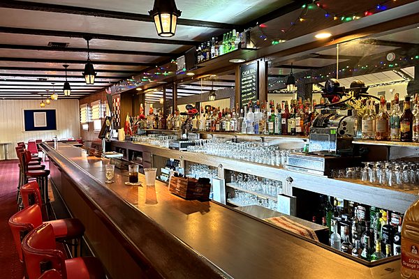 Main bar area with lantern lighting